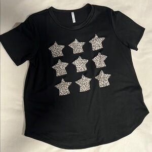 Black Star Pattern Kids T-Shirt